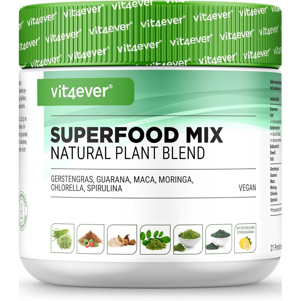 Vit4ever er Mix en Polvo - 420 g - Sabor Natural a Lim Cide - วีแกน