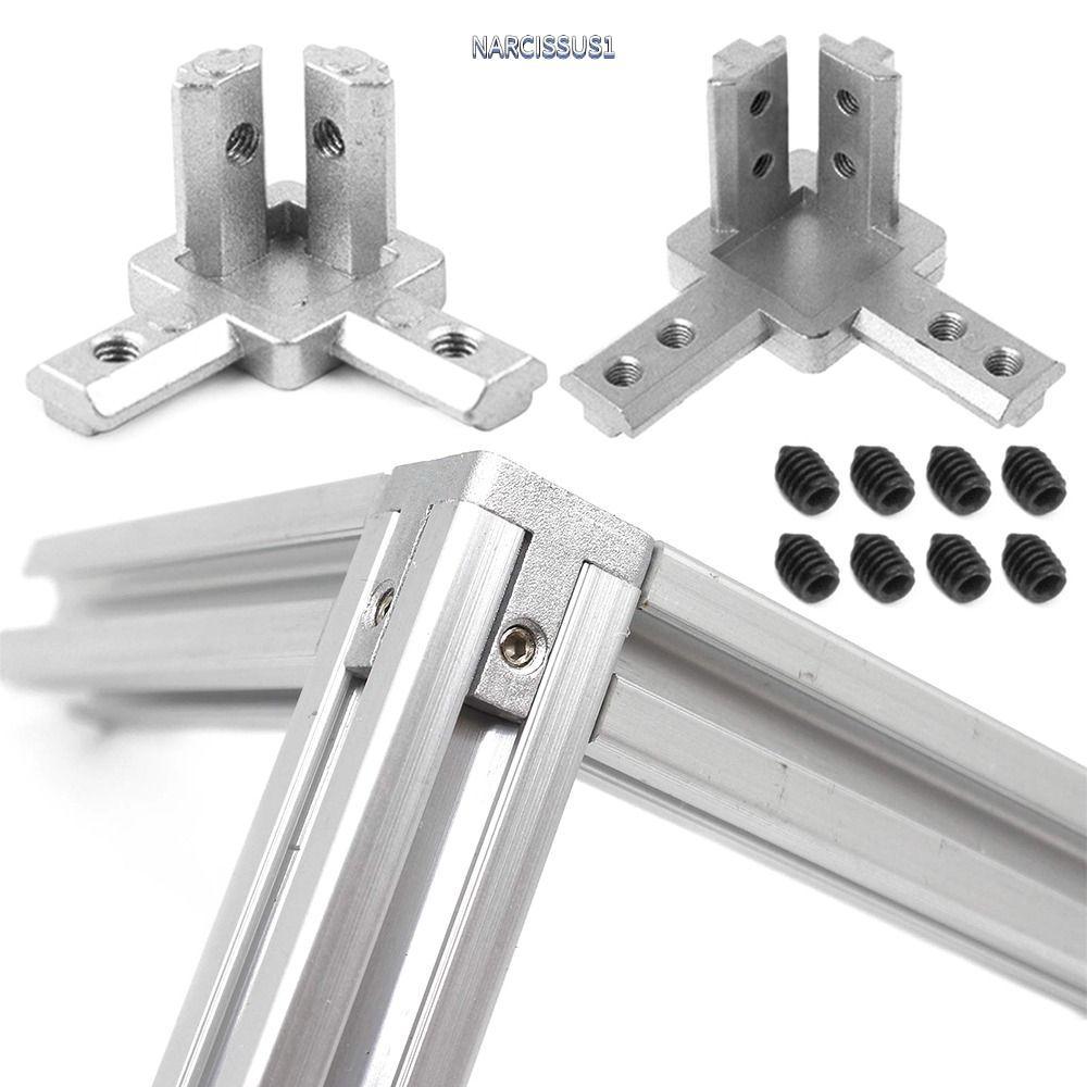 NARCISSUS13A0E มุมปลาย 2020 3030 4040 Series Slot สีเงิน ทนทาน 3-Way