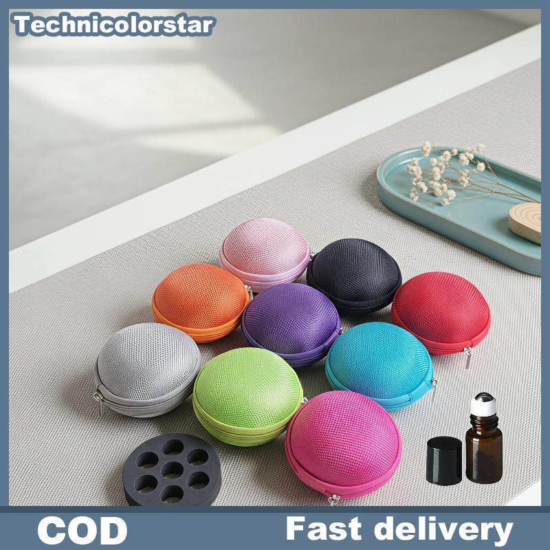 Trsr Portable Organizer 7 Slots Travel Carry Holder Shoproof Oil Storage Case สําหรับทุกวันและการเดิ