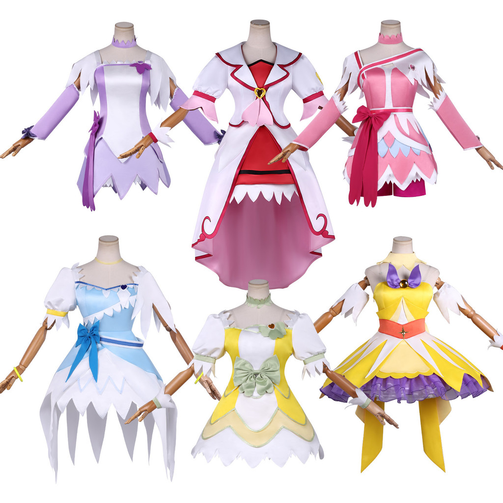 [คลังสินค้าพร้อมขายร้อน] การ์ตูนญี่ปุ่นสวยรักษา cos เสื้อผ้า Aida Love Heart Angel คอสเพลย์อะนิเมะสอ