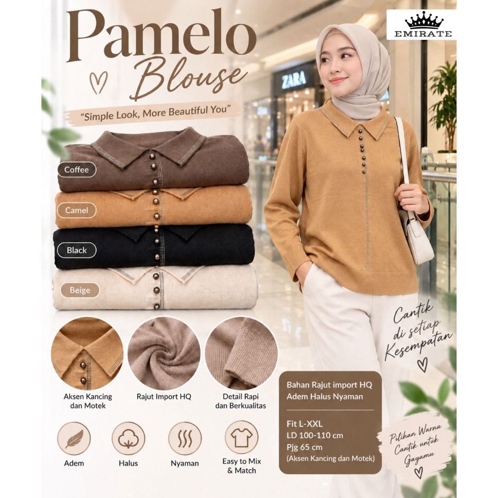 0509 PAMELO BLOUSE by EMiRAtE DAILY WEAR FASHION STORE SOLO // NOVIISTUFF