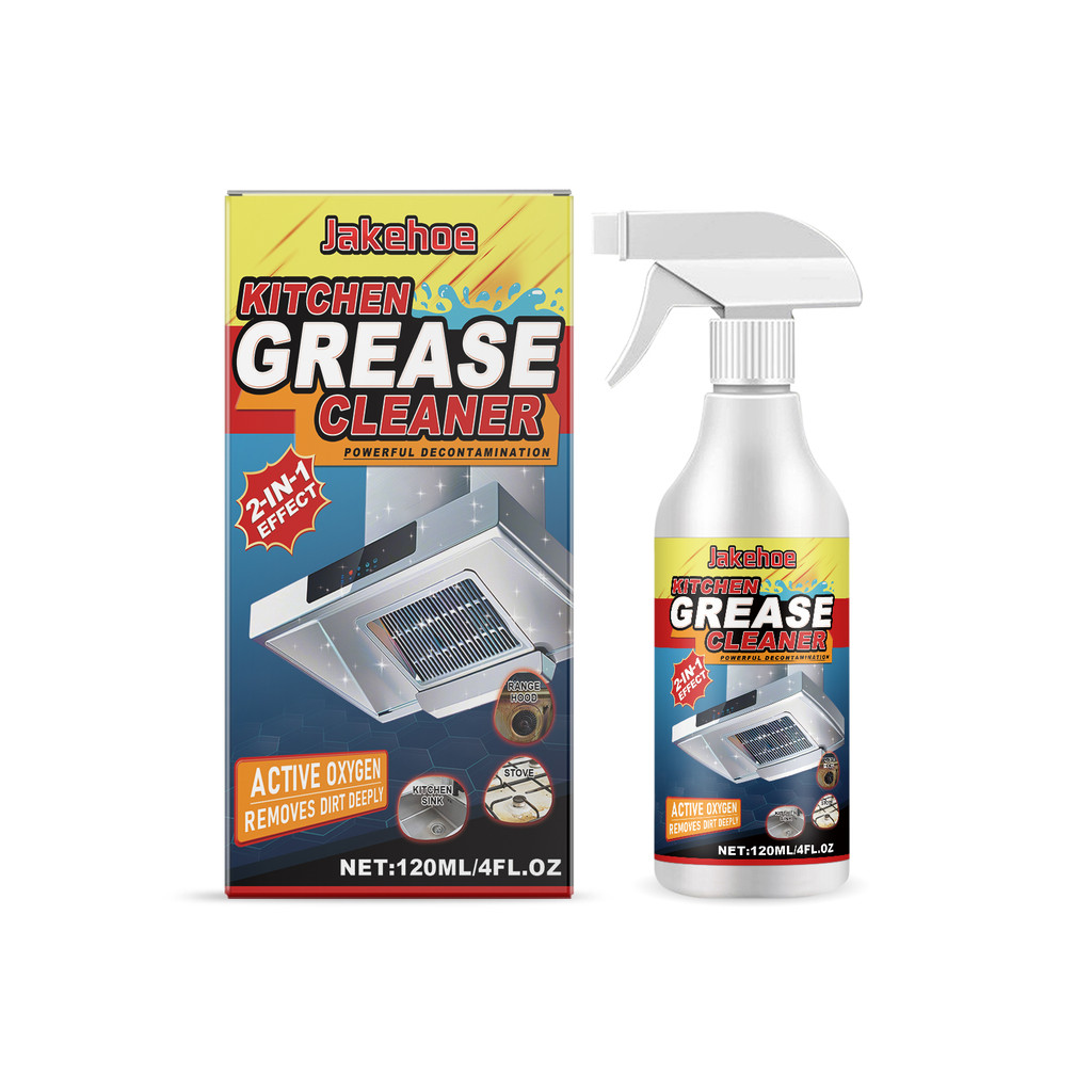 Jakehoe Kitchen Grease Cleaner Heavy Duty Stove Top Decontaminator Foam Cleaner