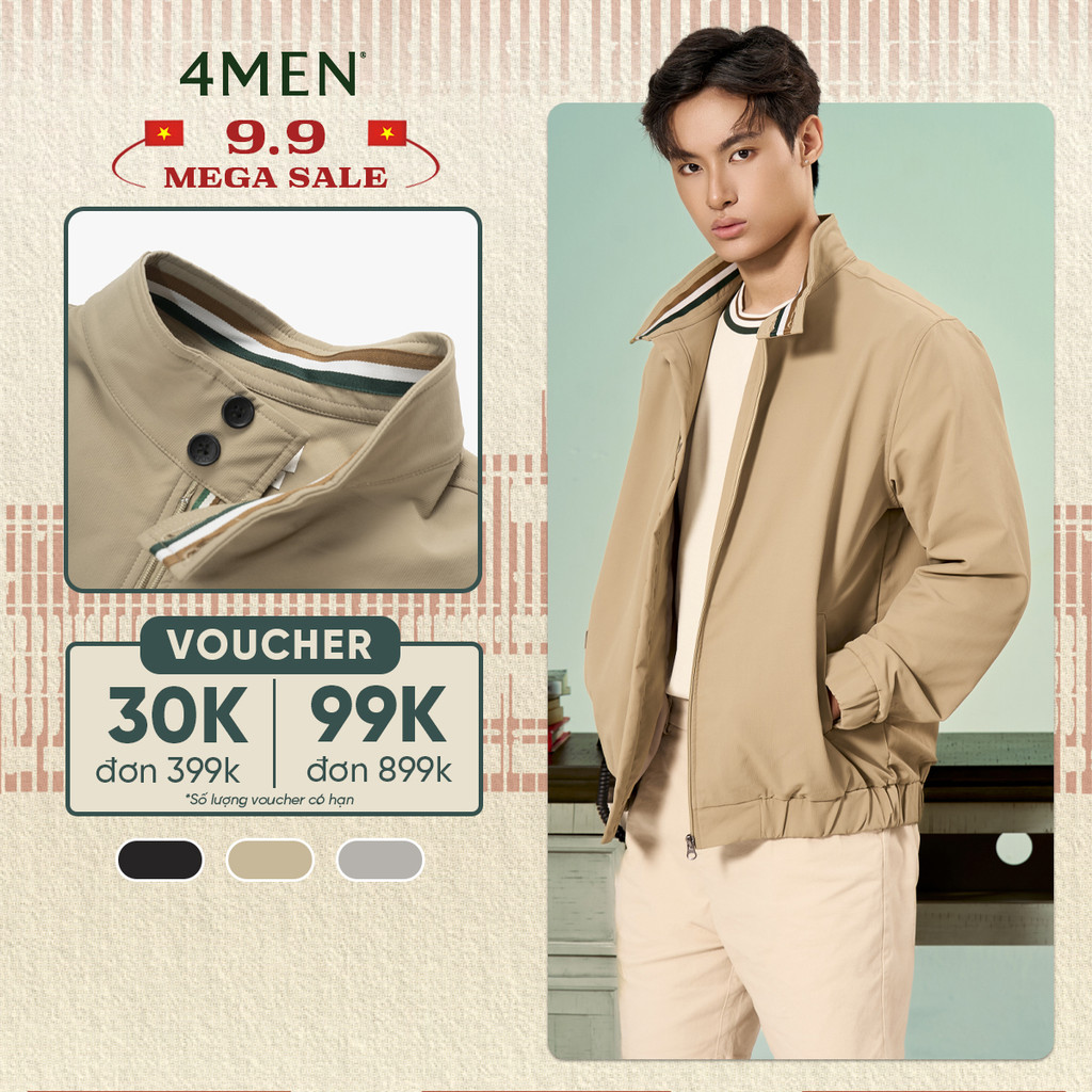 4MEN Signature Stripe Regular Form Jacket AK080 แฟชั่น, ครีมกันแดด
