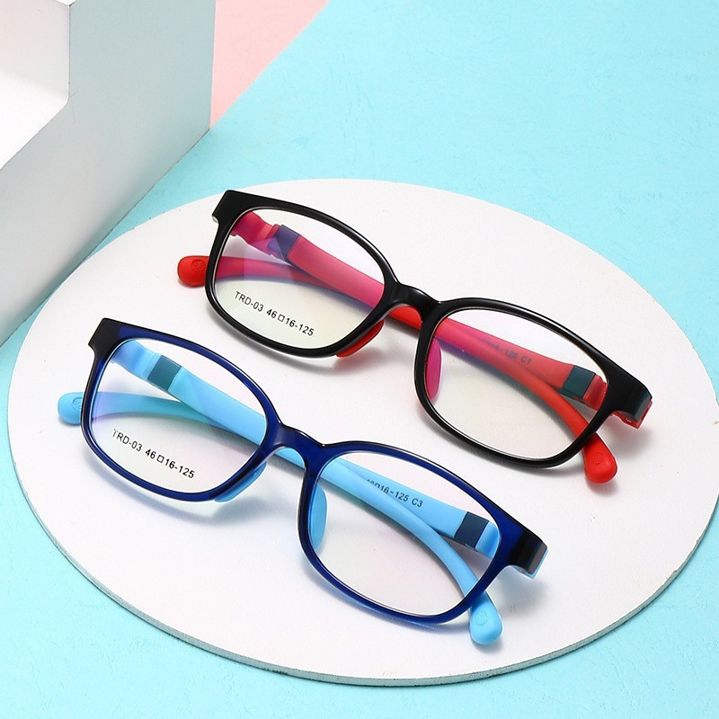 [พร้อมส่ง] แว่นตาเด็ก กรอบแว่นเด็ก วัสดุ TR ยืดหยุ่นบิดงอได้ขาแว่นถอดได้น้ำหนักเบา ไม่กดดั้งจมูก TZB007