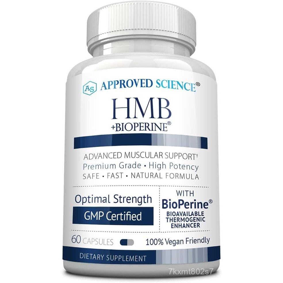 Approved Science HMB - 1500mg ความเข้มข้นสูง HMB ผลิตภัณฑ์เสริมอาหาร พร้อม แคลเซียม & BioPerine สำหร