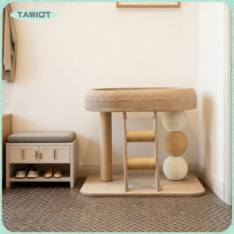 [tawiqt.th] Cat Tree Cat Condo Tower ไม้ 2 ชั้นเฟอร์นิเจอร์ Protector Climb Tower และแมว