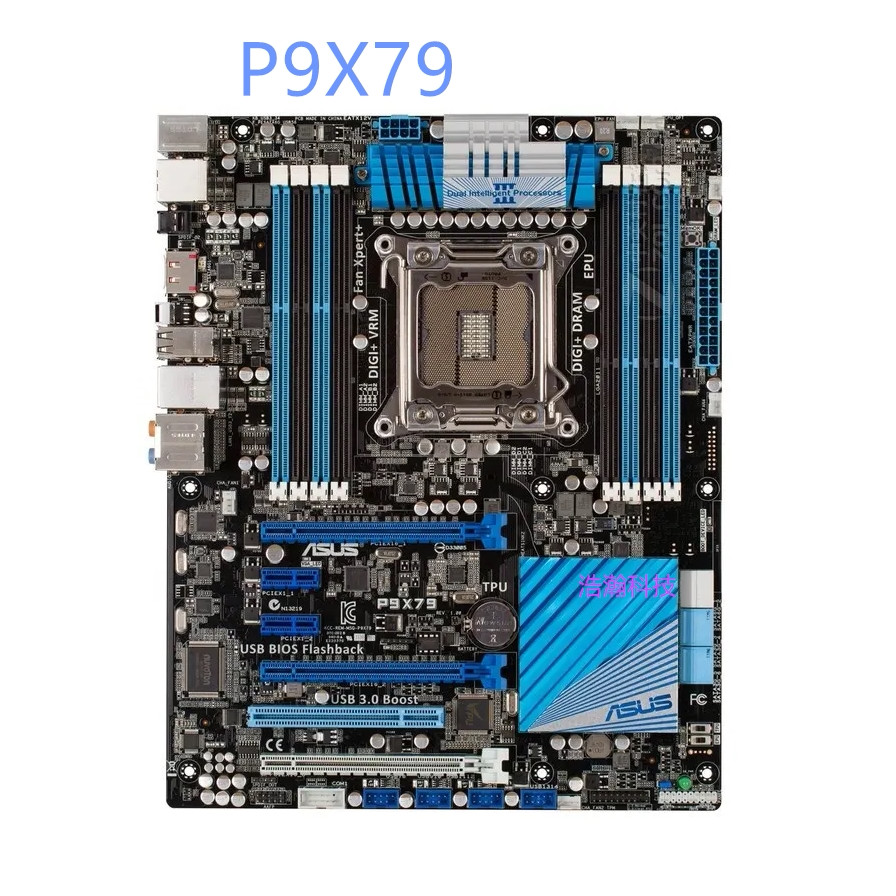 [มือที่สอง] Asus/Asus P9X79 2011-V2 สี่ช่องไม่รองรับหน่วยความจําเซิร์ฟเวอร์