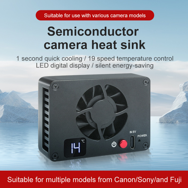 สําหรับ Canon Sony FUJIFILM ZV-E10 A7M4 R5 R7 R6 XT4 กล้อง Quiet Semiconductor ความร้อนพัดลมระบายควา