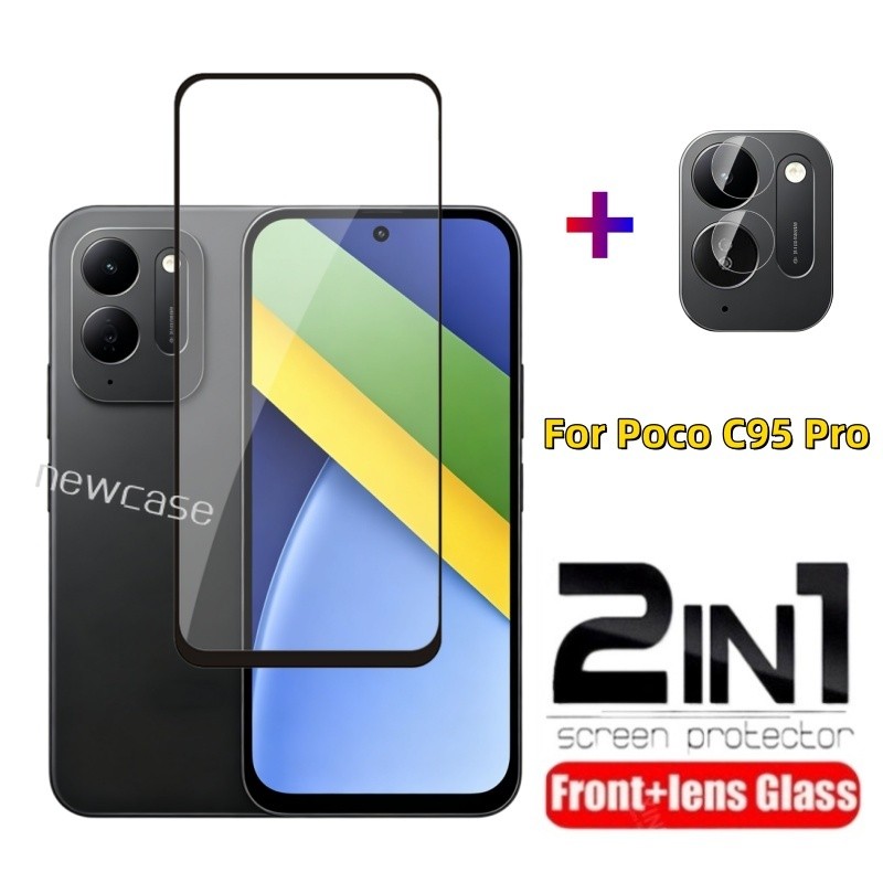 2in1 ป้องกันหน้าจอกระจกนิรภัยสําหรับ Xiaomi Poco C95 Pro C95Pro 4G 2026 PocoC 95Pro PocoC95Pro ฟิล์ม