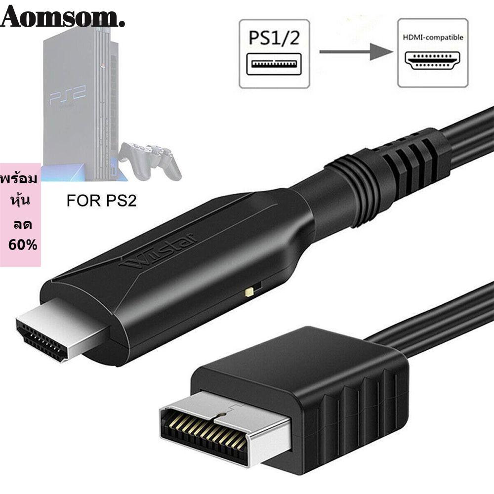 AOMSOM Audio Video Converter Cable Full HD Full HD Cable Adapte HD Converter PS2 เป็น HDMI-compatiba