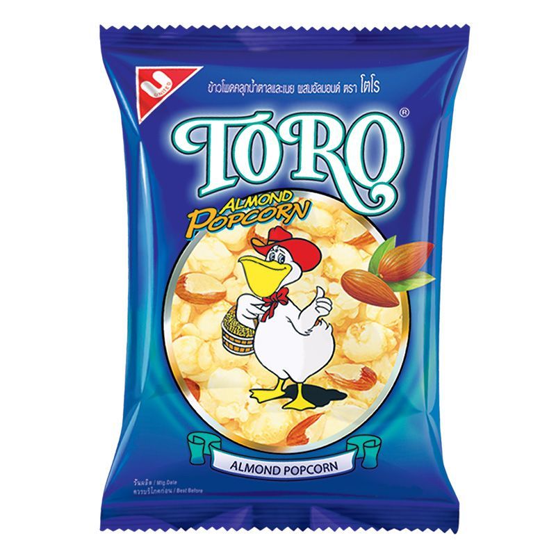 โตโรข้าวโพดผสมอัลมอนด์ 60กรัม Toro Popcorn Almond 60g.