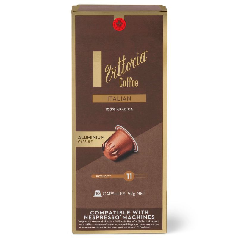วิตโทเรียอิตาเลียนอะราบิก้าแคปซูล 52กรัม Vittoria Italian 100 Percent Arabica Capsule 52g.