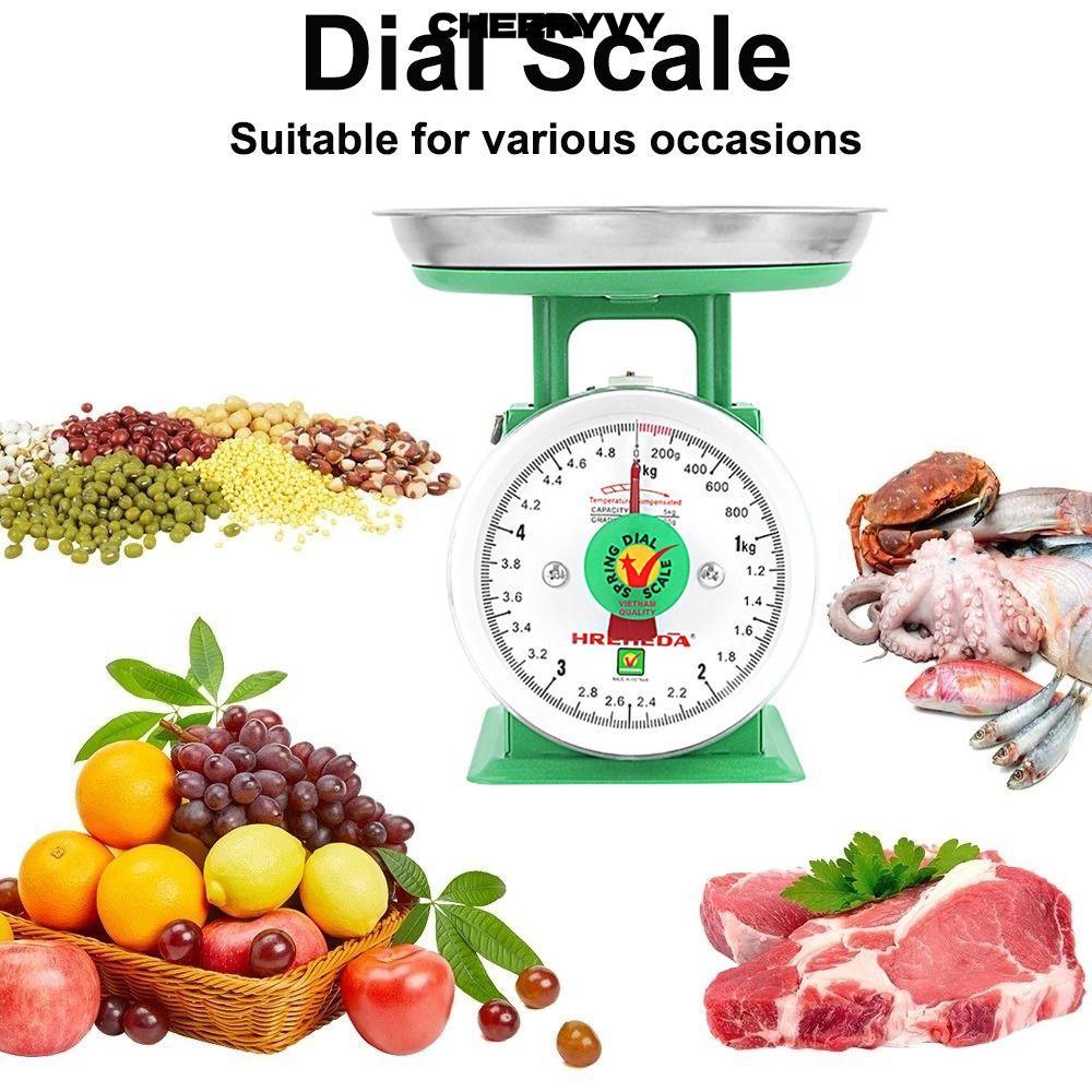 CHEERYVY Scaleweighing Scale, Big Green Weight Scale, 5 Kilos Dial Scale Food Meat