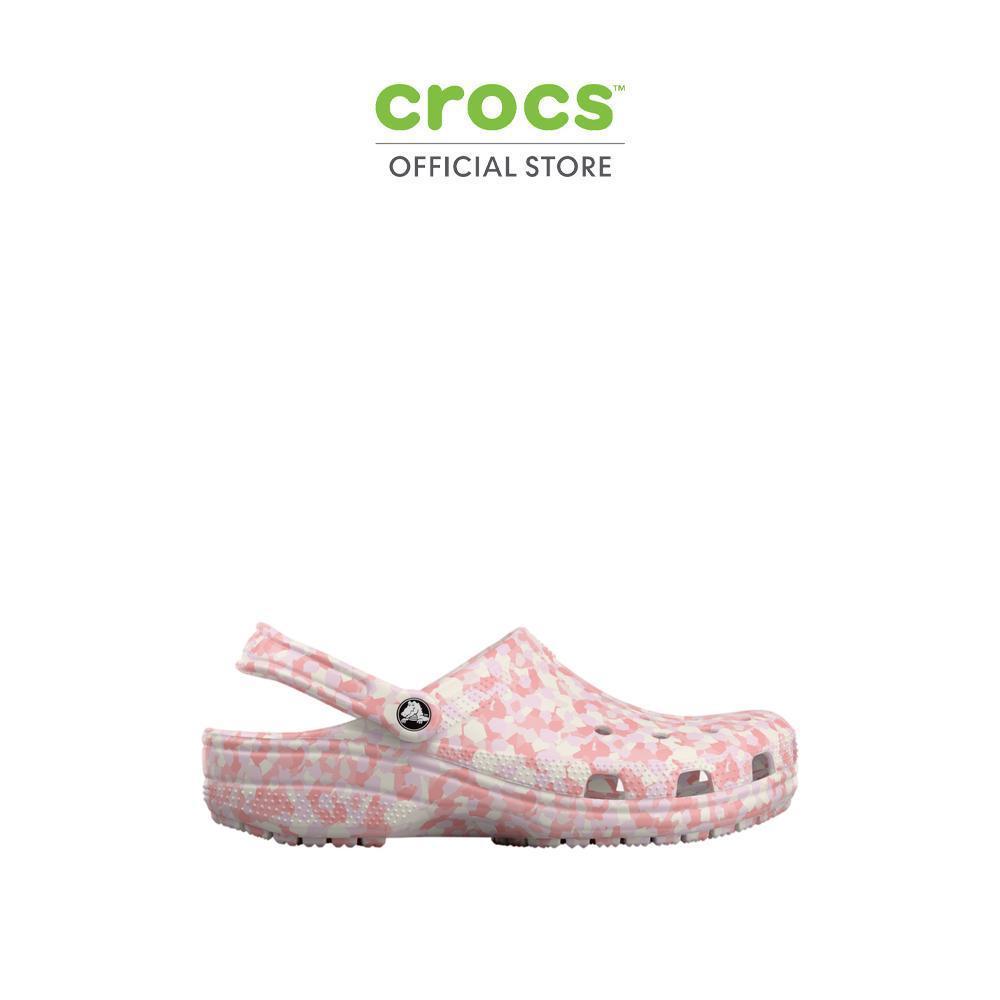CROCS รองเท้าลำลองผู้ใหญ่ CLASSIC CONFETTI CLOG  - PINK MILK/MULTI