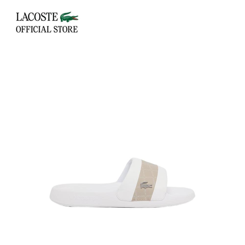 LACOSTE รองเท้าแตะผู้ชาย MEN'S SERVE SLIDES HYBRID รุ่น 51CMA0055 - WHITE