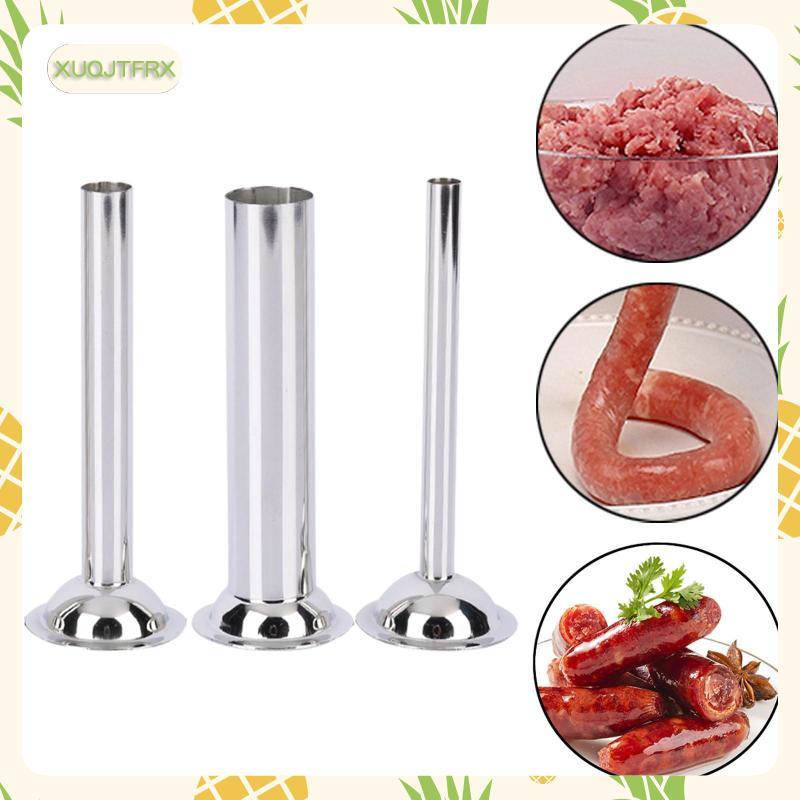 [xuqjtfrx] 3x Sausage Stuffer Tubes Sausage Making Set 12mm 19mm 32mm 3 ขนาดไส้กรอก Stuffer Lard Pre