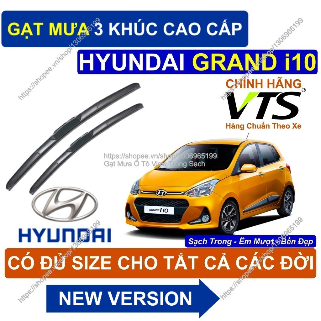 3-Segment Wipers - Hyundai Grand i10 Premium Wipers - ที่ปัดน้ําฝน Hyundai Grand i10- i10 คู่