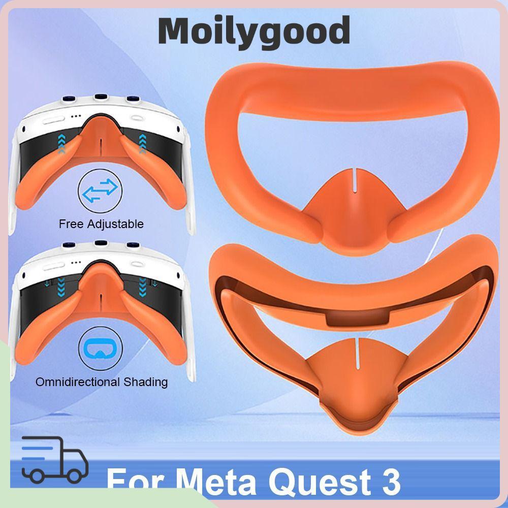 MOILYTH VR Face Cover, Nose Pad Replacement VR Accessories, Shading Dust Silicone Eye สําหรับ Meta Q