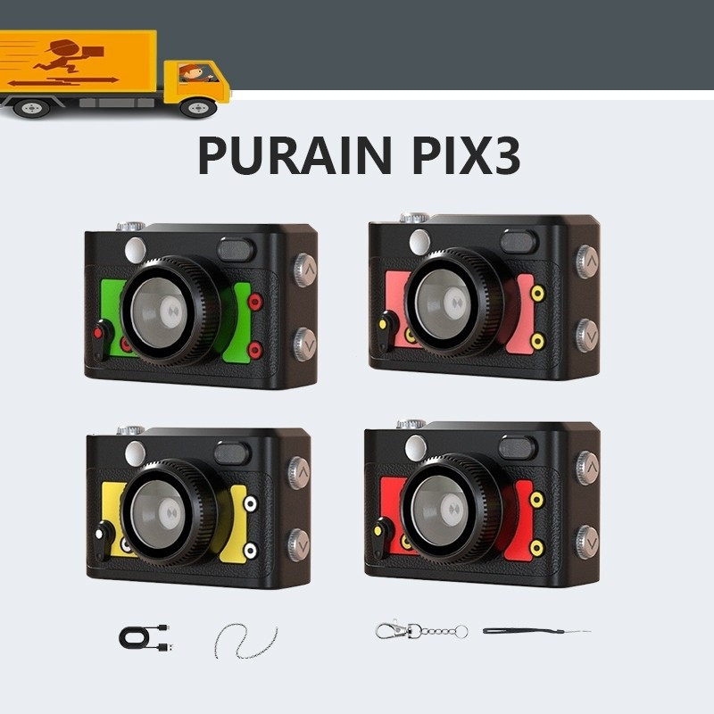 PURAIN PIX3 HD Retro CCD กล้อง 8megapixel OTG Transssion ni กล้องกล้องดิจิตอลแบบพกพาTH99 H5PS