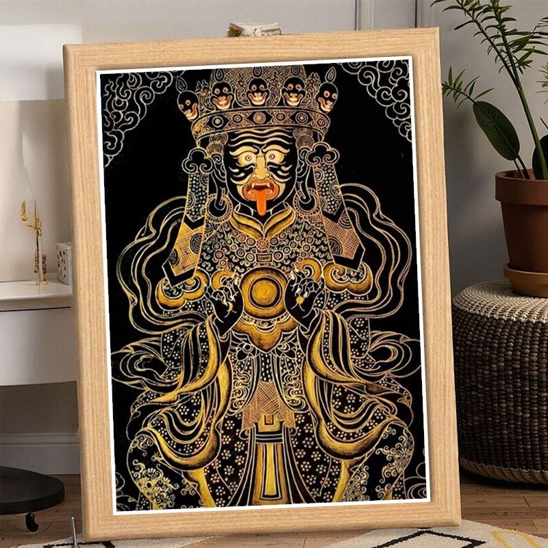 เทพธิดาแห่งความมั่งคั่ง กรอบรูป Zakiram Thangka เจ้าแม่แห่งความร่ํารวย กรอบรูป Zakiram Xizang Thangk