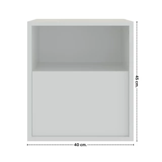Koncept Furniture ตู้ข้างเตียง รุ่น Habi ขนาด 40 ซม. สีขาว (40x40x45 ซม.) แบรนด์ KONCEPT FURNITURE