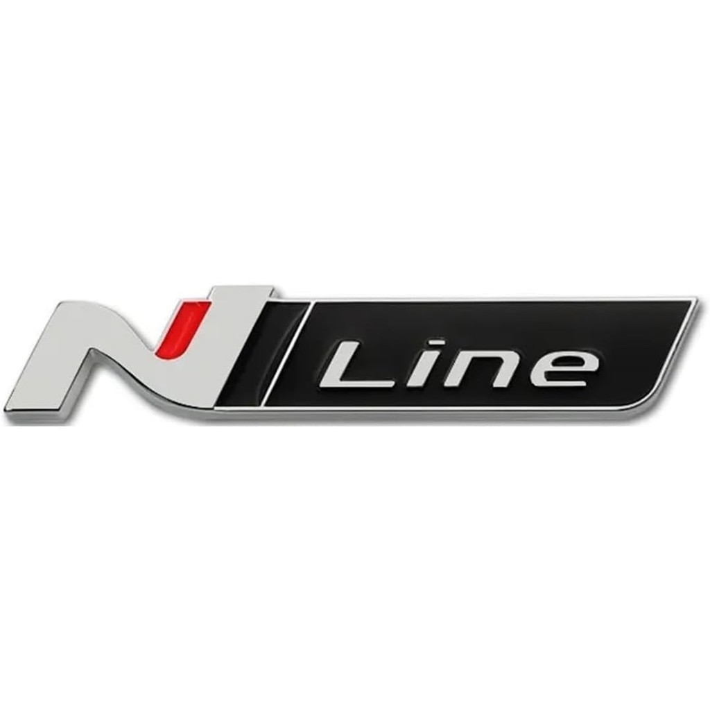 3D โลหะโลโก้ N Line Badge รถกระจังหน้าป้ายสติกเกอร์สําหรับ i20 i30 Kona Elantra N Line Accessories (