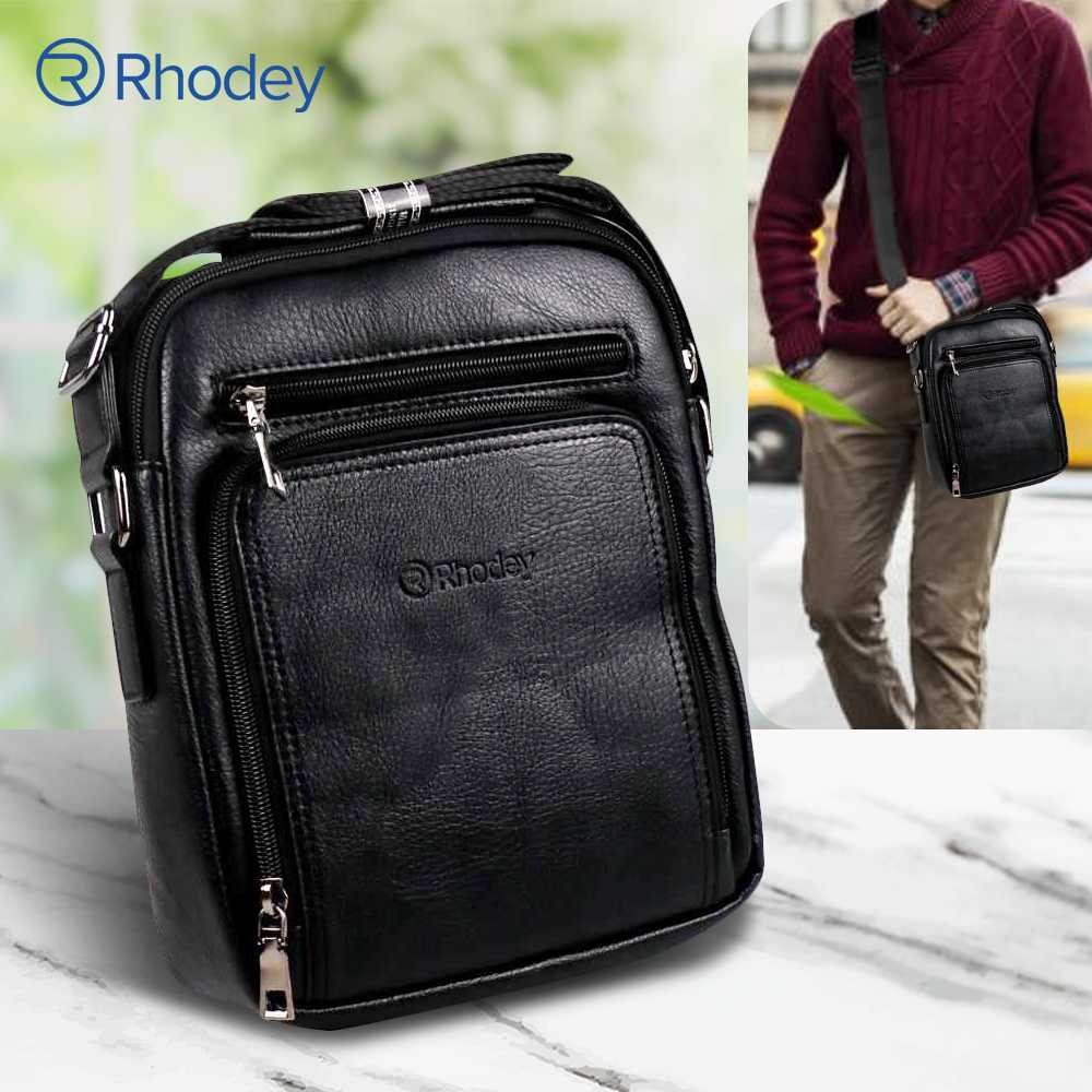 Rhodey Veyra Mens PU Leather Messenger Bag