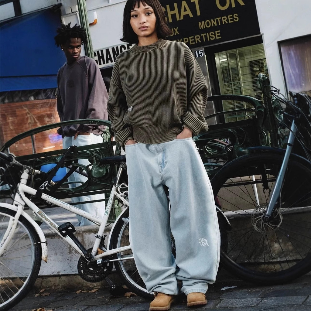 KP4U MERTRA BAGGY JEANS Washed Vintage Jeans Loose Fit Long Pants