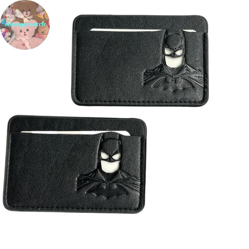 Strongaroettr Bat ID Wallet Slim Leather Card Holder Case Wallet With Hero Mask Creative Anniversary