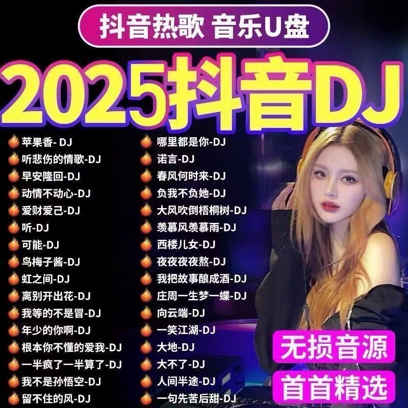 คลังสินค้าพร้อม 2025 Tik Tok DJ Car u Disk Song วิดีโอเสียงคุณภาพสูงยอดนิยม Lossless dj Song MP3 Mus
