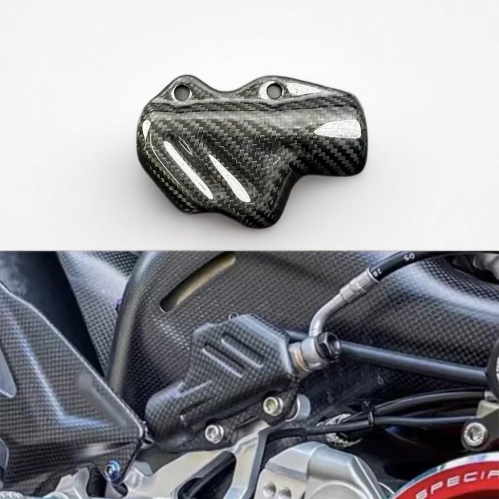 ขายร้อนเหมาะสําหรับ Ducati panigale V4 V4S V4R Street Fighter V2 คาร์บอนไฟเบอร์ดัดแปลงเปลือกฝาครอบปั๊มด้านหลัง