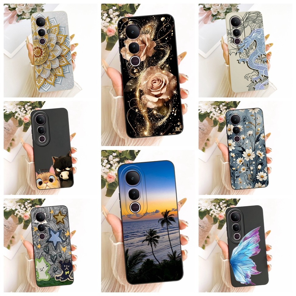 Vivo V2440 ปลอก Vivo V50 Lite 5G ปกความงามแฟชั่นการ์ตูน 2D ทาสีซิลิโคนเคสโทรศัพท์