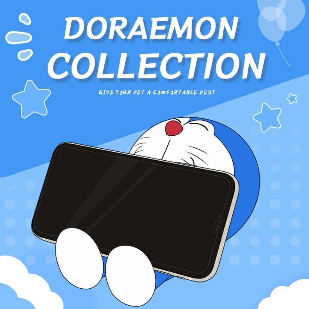 ที่วางโทรศัพท์ตุ๊กตาโดราเอมอน-ตุ๊กตาสัตว์น่ารักสําหรับตกแต่งโต๊ะ