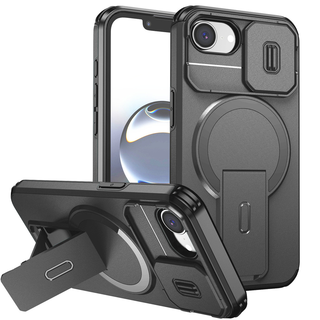 เคสแม่เหล็กเข้ากันได้สําหรับ iPhone 17E / 16E ปลอกกันกระแทกพร้อมวงเล็บ