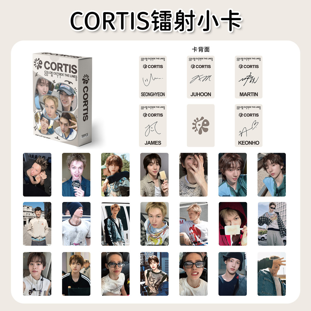 55 ชิ้นการ์ด CORTIS Photocard MARTIN Lomo Card JAMES JUHOON การ์ดอัลบั้มสําหรับแฟนๆ