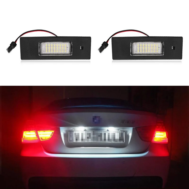 2pcs CANBUS ไม่มีข้อผิดพลาดสําหรับ BMW E87 จํานวนใบอนุญาตแผ่นสีขาว Led Trunk โคมไฟสําหรับ BMW E87 E6