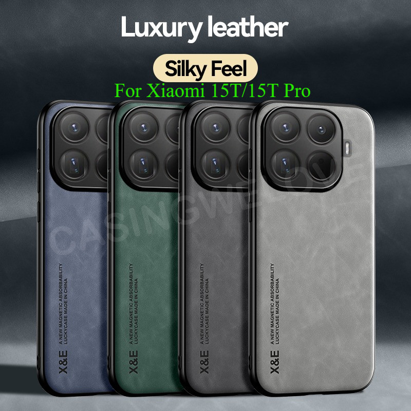 เคสโทรศัพท์สําหรับ Xiaomi 15T 17T Pro 14T 15 14 Pro 5G 4G 2025 หนังหรูหราแม่เหล็กกันกระแทกปลอกป้องกันปกหลัง