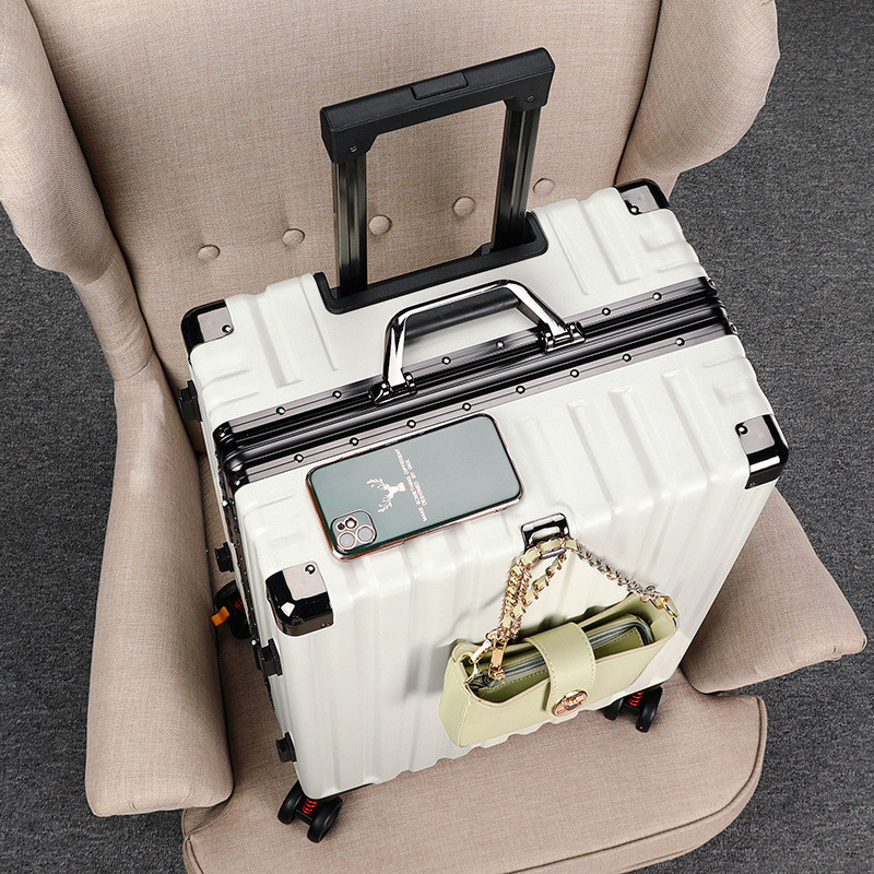 Mark Joke 2022 สไตล์ใหม่กรอบอลูมิเนียมกระเป๋าเดินทางหญิงชายนักเรียน 67 ซม. Boarding กระเป๋าเดินทาง 8