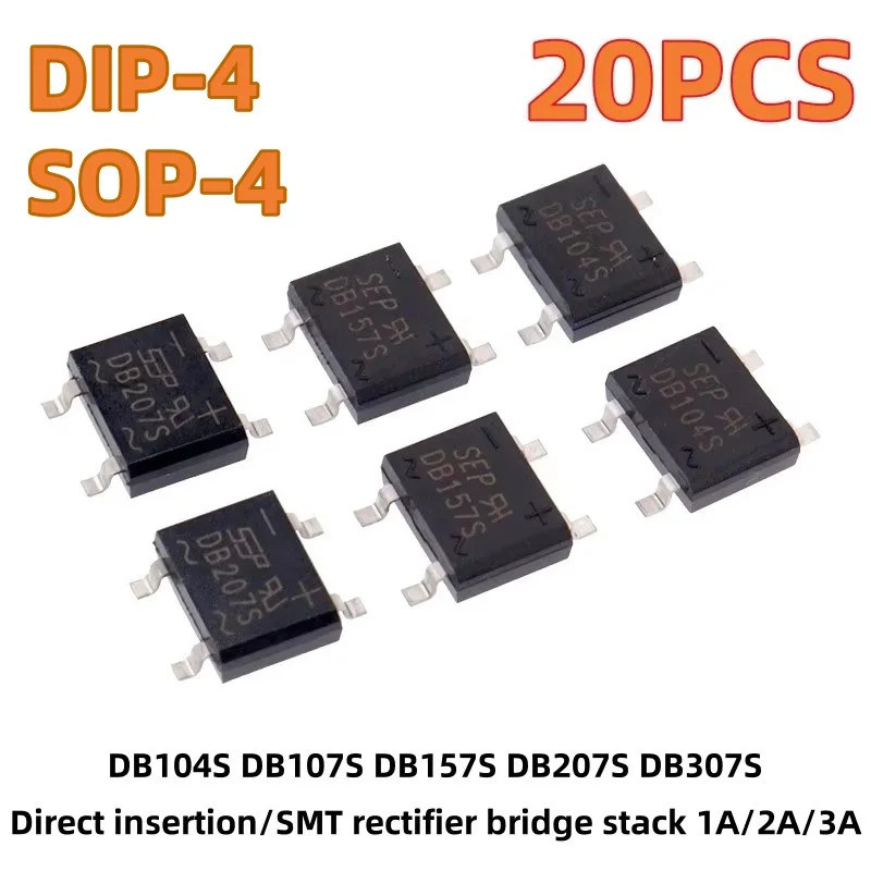 5PCS DB207S DB157S DB207 DB157 DB107 DB106 DB104S DB104 DB105 DB107S DB106S DB105S SMT DIP ชิป ic