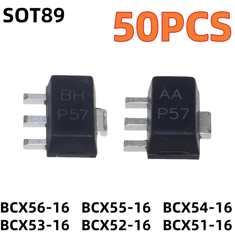 5PCS BCX56-16 BCX55-16 BCX54-16 BCX53-16 BCX52-16 BCX51-16 SMT mount SOT89 NPN bipolar ทรานซิสเตอร์ท