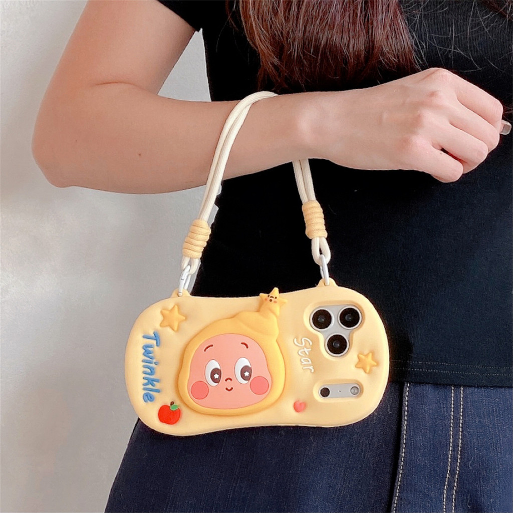 สําหรับ iPhone Case 17 Pro Max 16 Pro Max 15 Pro Max 14 Pro Max 3D น่ารัก Star People ซิลิโคน Soft C