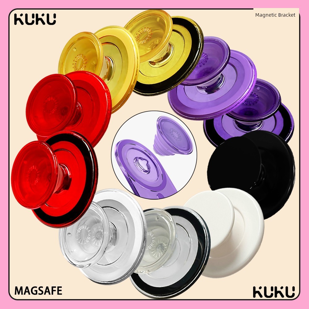 griptok magnetic phone stand KK Round Pop Da 2024 ที่วางโทรศัพท์แบบแม่เหล็กตั้งโต๊ะ All-Match Magsaf