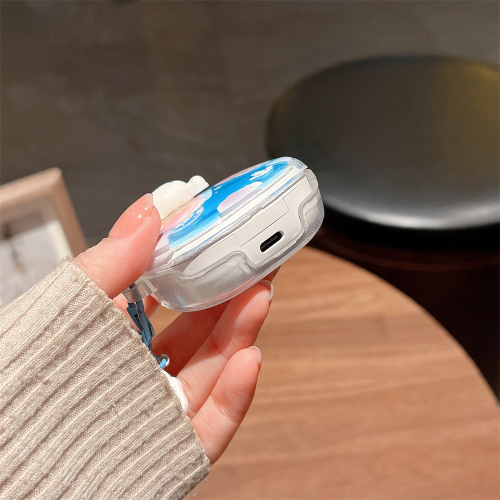 การไล่ระดับสีสําหรับ Redmi Buds 4 Lite Xiaomi Air3se กรณี Transparen รูปแบบดอกไม้ Keychian ซิลิโคนหูฟังน่ารัก Buds 4lite กรณี Funda ราคา ถูกที่สุด ดีลบีเคเค แกลเลอรีภาพที่ 9