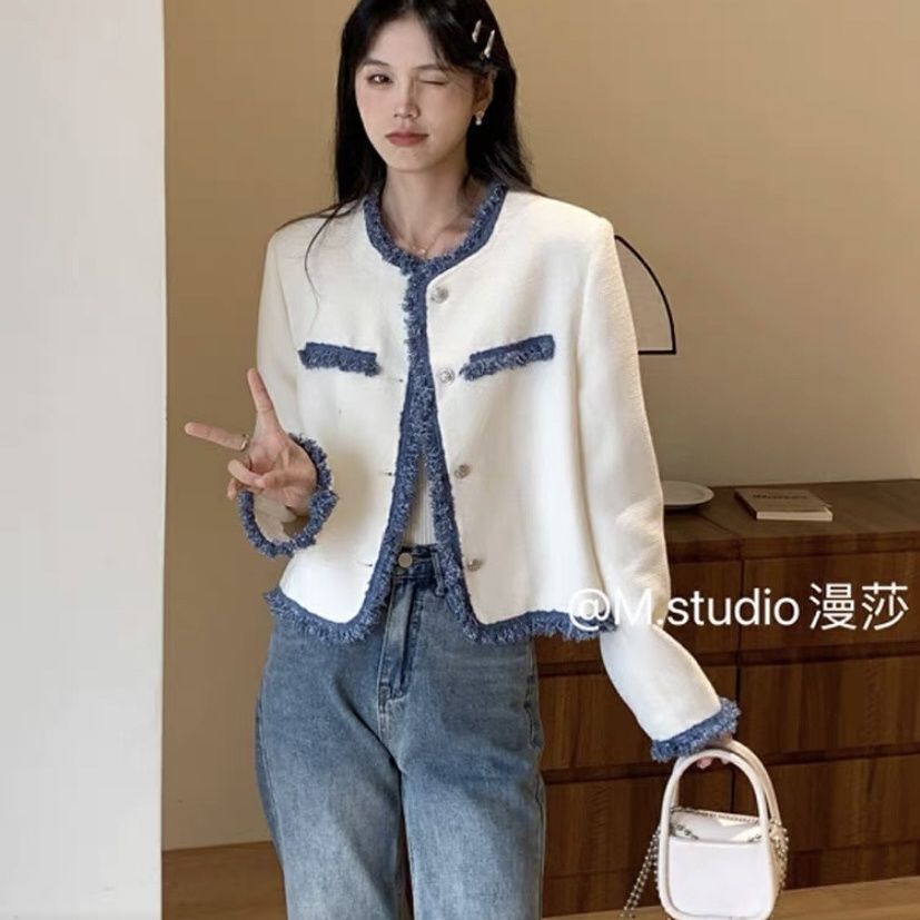 เสื้อโค้ท 香风开衫外套男士保暖新款气质上衣显瘦外套装 StockCoat Fragrant Style Cardigan Coat French Hair20251021