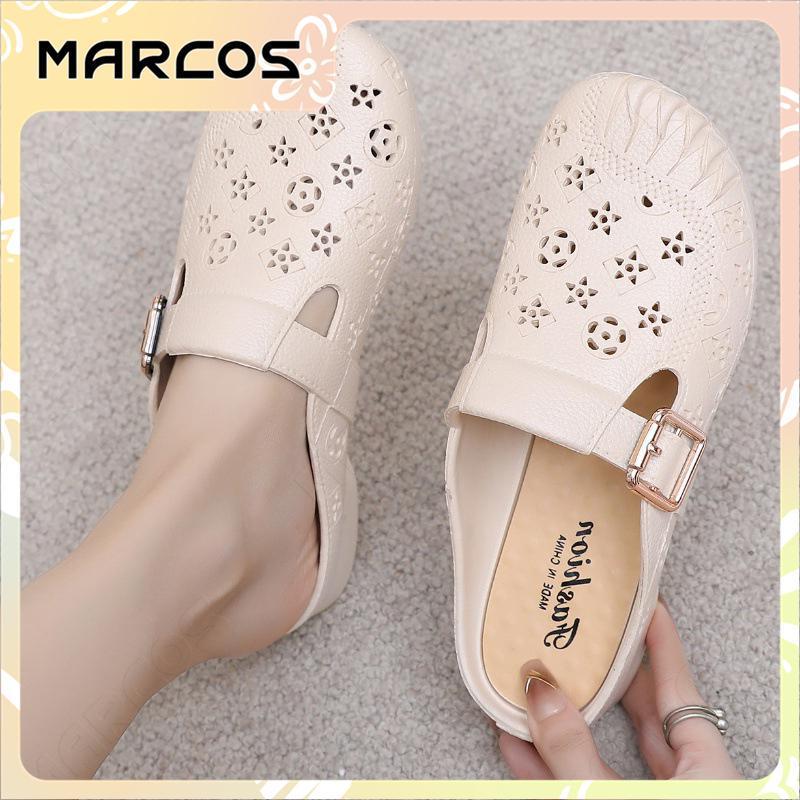 MARCOS รองเท้าแตะผู้หญิง นุ่มและระบายอากาศได้ดี ใส่สบาย เหมาะสำหรับกิจกรรมกลางแจ้ง เปิดนิ้วเท้าเดิน จัดส่ง 24 ชั่วโม #07