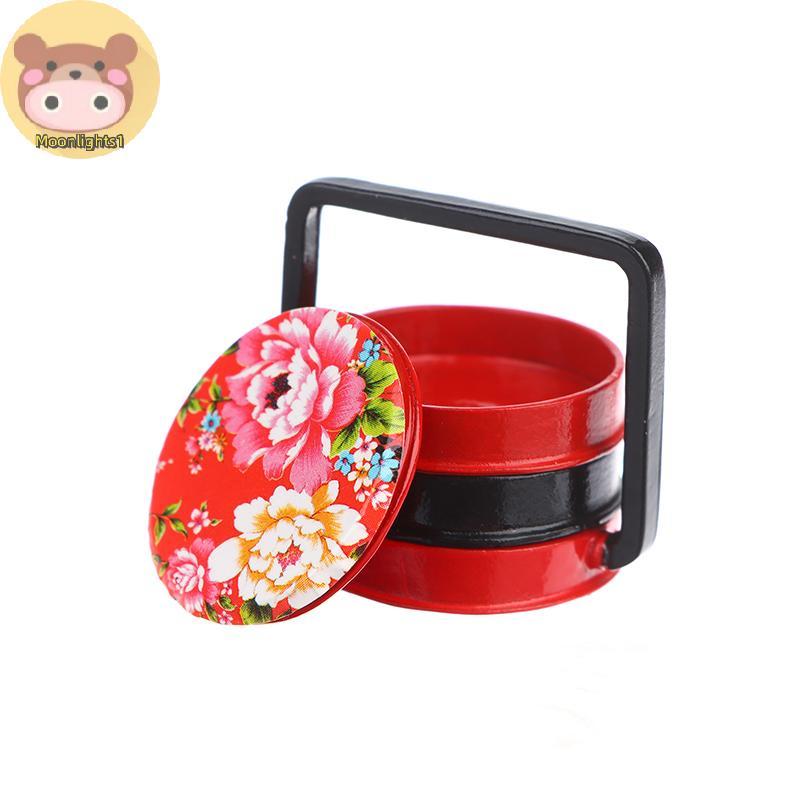 Moonlights1 1:12 Dollhouse Mini ตะกร้าอาหารกล่องอาหารกลางวันกล่องขนมกล่องอาหารตกแต่งของเล่น EN