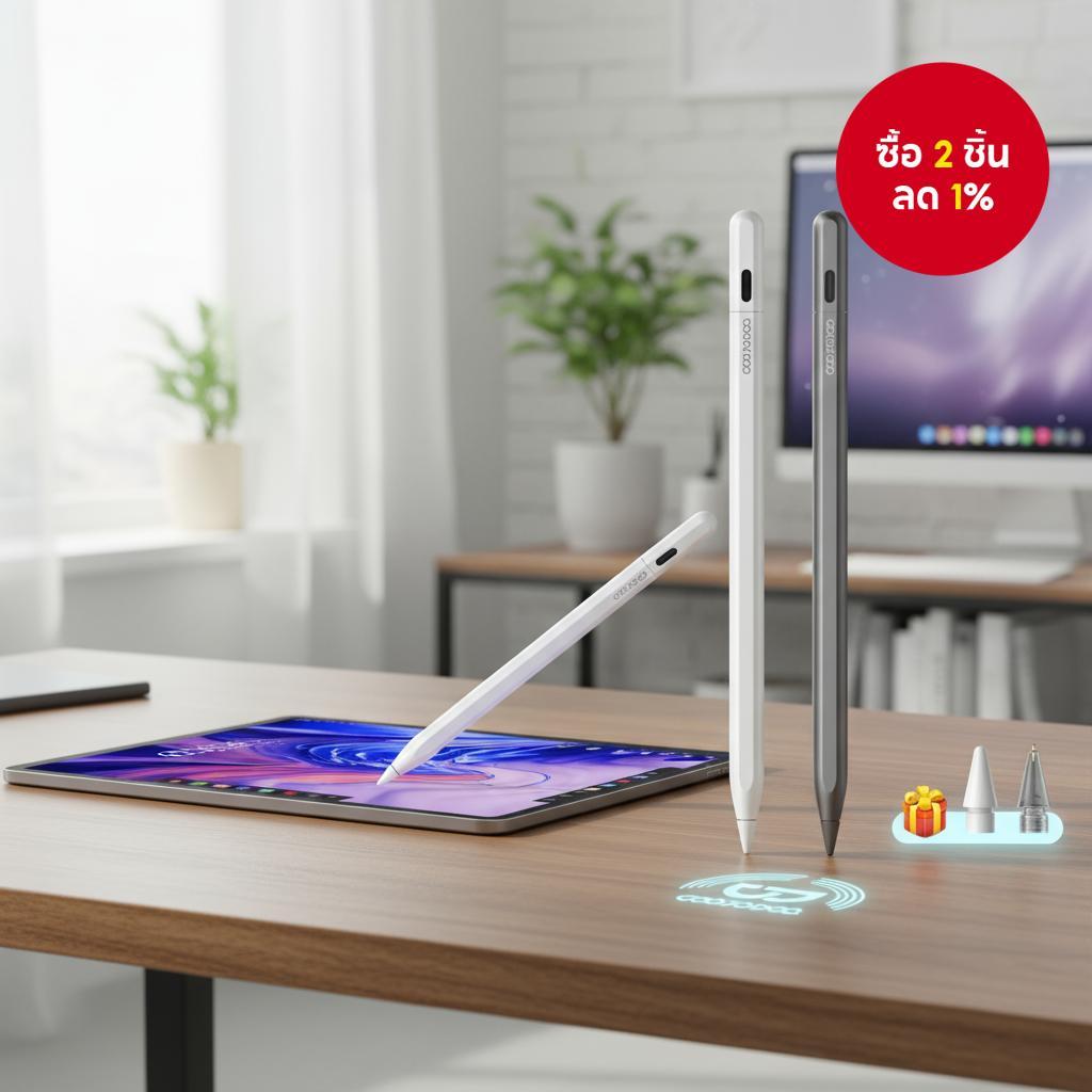 Goojodoq GD14 Pen 2025 - ปากกาสไตลัสสําหรับ iPad รองรับ Find My และคีย์ลัดพิเศษ ใช้งานร่วมกับ Mini 5