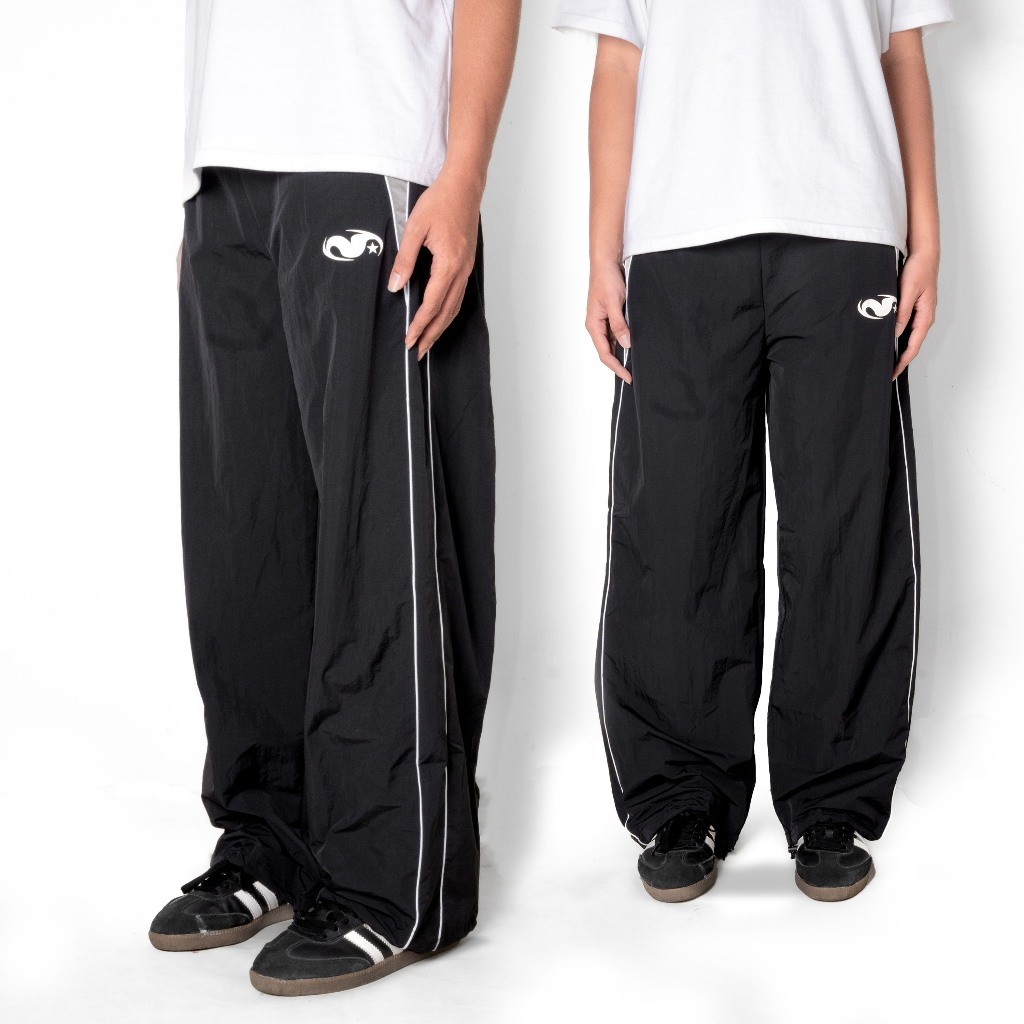 Neverendingsummer Crinkle Long PANTS NYLON LOOSE PANTS