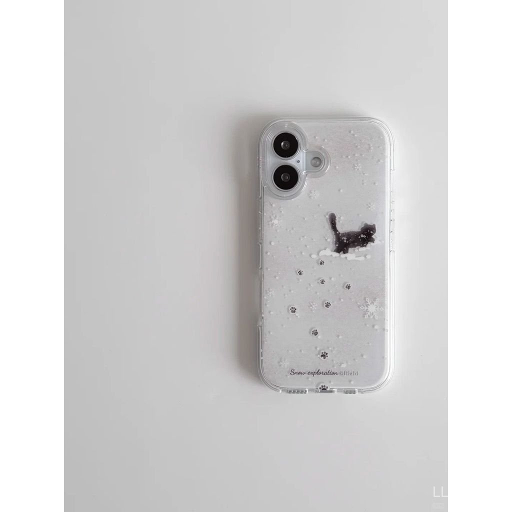 เคสโทรศัพท์เหมาะสําหรับiPhone 7 8 X XS XR XSMAX 11 12 13 14 15 16 17 Pro max Plus Air Snowflake Catก