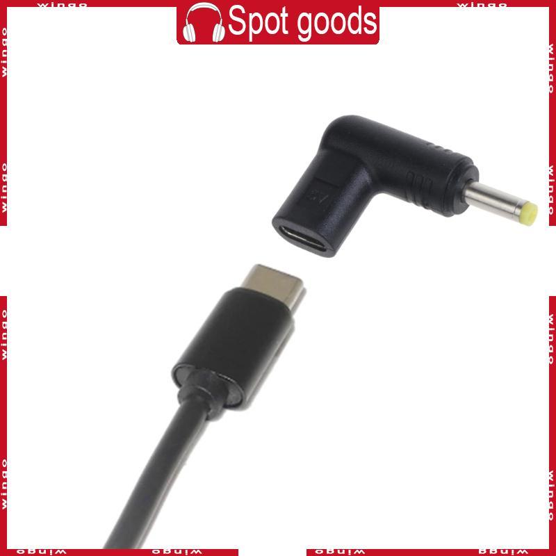 WIN Type C ปลั๊กแปลง Type-C หญิงถึง DC 5V 4 0x1 7 มม.ชาย 90 องศาอะแดปเตอร์